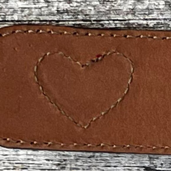 ❤️Moschino Black Leather Belt with Red Heart main image 6